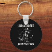 Undiagnosed But I'm Pretty Sure Funny Autism Racco Sleutelhanger (Voorkant)