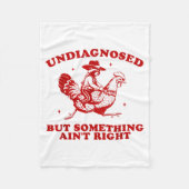 Undiagnosed But Soing Ain't Right Funny Raccoon Ch Fleece Deken (Voorkant)