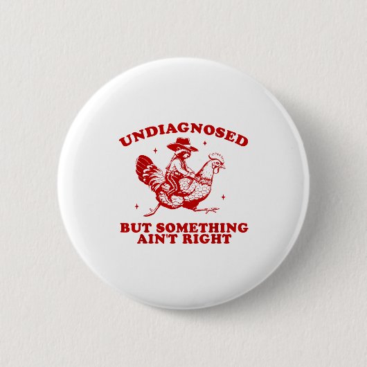Undiagnosed But Soing Ain't Right Funny Raccoon Ch Ronde Button 5,7 Cm (Voorkant)