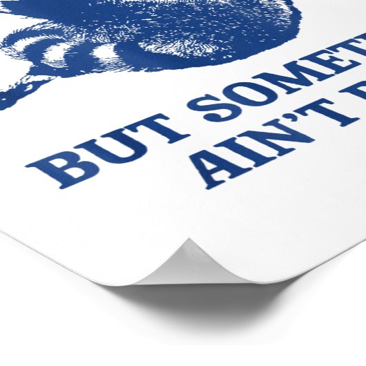 Undiagnosed But Soing Ain't Right Funny Raccoon Me Poster (Hoek)