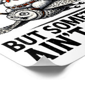 Undiagnosed Soing Aint Right Funny Raccoon Zza Owl Poster (Hoek)