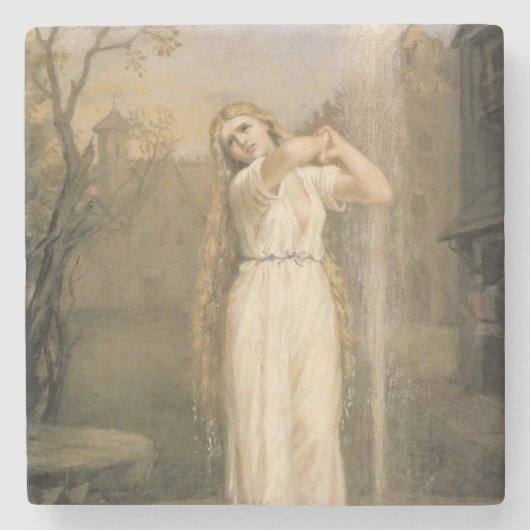 Undine (door John William Waterhouse) Stenen Onderzetter (Voorkant)