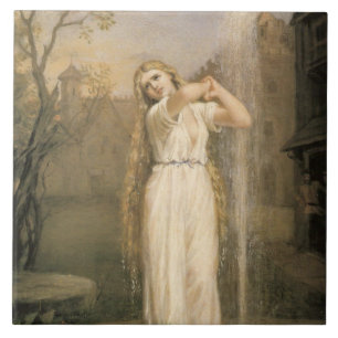 Undine (door John William Waterhouse) Tegeltje