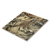 “Undine in de golven” door Arthur Rackham Tegeltje (Zijkant)