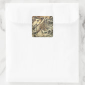 “Undine in de golven” door Arthur Rackham Vierkante Sticker (Tas)