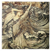“Undine in de golven” van Arthur Rackham Tegeltje (Voorkant)