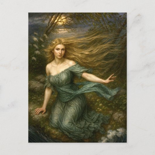Undine in maanlicht briefkaart (Voorkant)