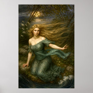 Undine in maanlicht poster