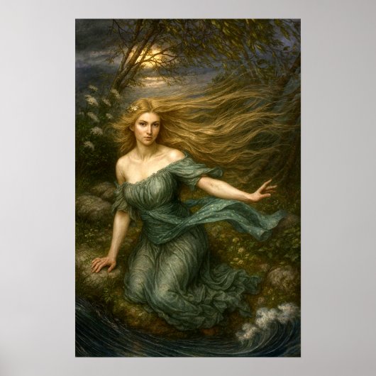 Undine in maanlicht poster (Voorkant)