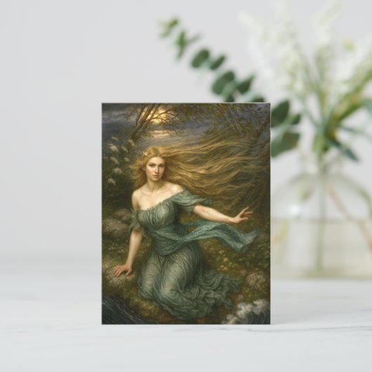 Undine In Moonlight Briefkaart (Staand voorkant)