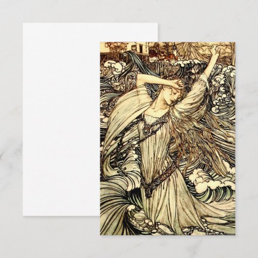 "Undine in the Waves" van Arthur Rackham Bedankkaart (Voorkant / Achterkant)