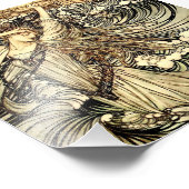 "Undine in the Waves" van Arthur Rackham Foto Afdruk (Hoek)