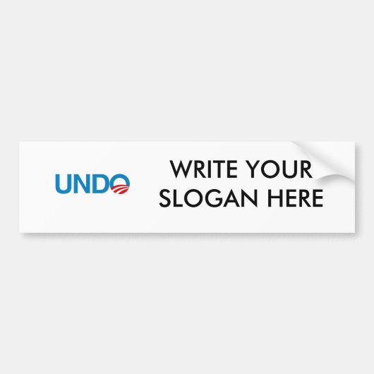 UNDO BUMPERSTICKER (Voorkant)