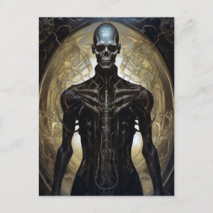 Undode Cyborg Sci-Fi Horror Art Briefkaart