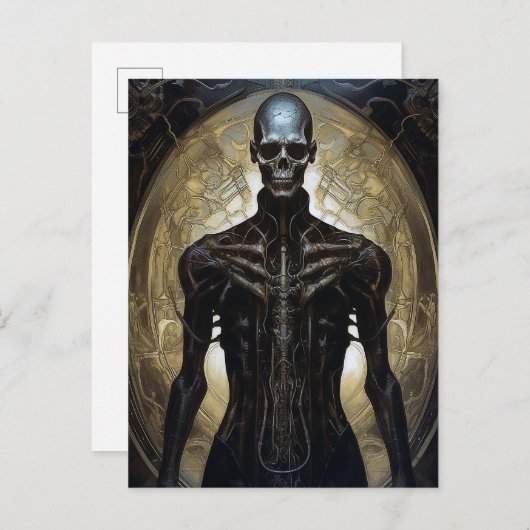 Undode Cyborg Sci-Fi Horror Art Briefkaart (Voorkant / Achterkant)