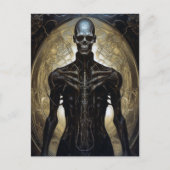 Undode Cyborg Sci-Fi Horror Art Briefkaart (Voorkant)