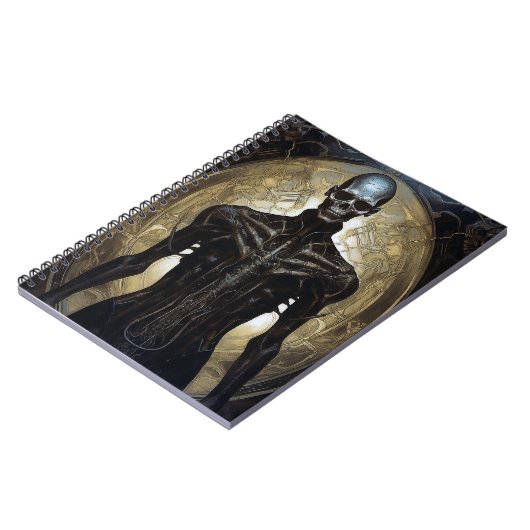 Undode Cyborg Sci-Fi Horror Art Notitieboek (Linkerzijde)