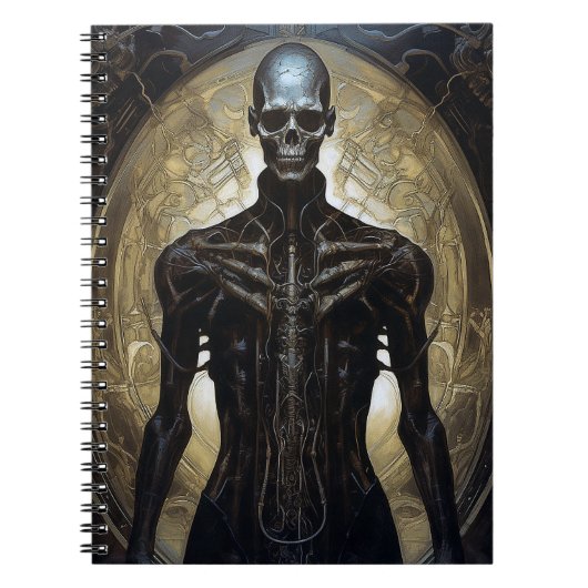 Undode Cyborg Sci-Fi Horror Art Notitieboek (Voorkant)