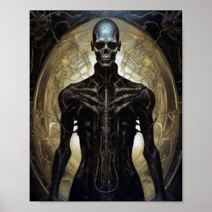 Undode Cyborg Sci-Fi Horror Art Poster
