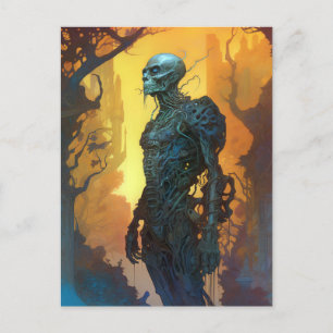 Undode Cyborge Sci-Fi Horror Art Briefkaart