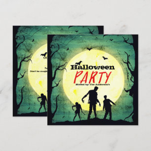 Undode Zombies Zombie Halloween Party Kaart