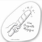 "Une Baguette Magique" Punny Franse Sticker (Voorkant)