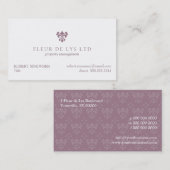 Une Fleur de Lis Visitekaartje (Voorkant / Achterkant)