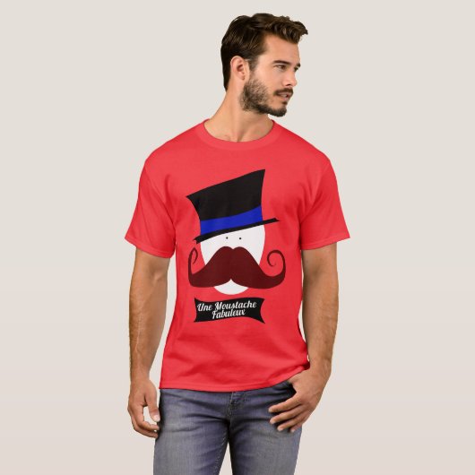 Une Mustache Fabuleux T-shirt (Voorkant volledig)