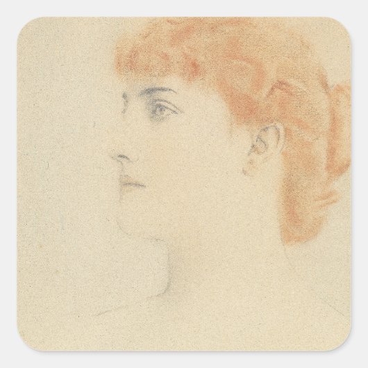 Une Parisienne | 1916 Vierkante Sticker (Voorkant)