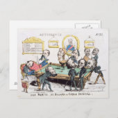 Une Partie de Billard au Cercle Imperial" Briefkaart (Voorkant / Achterkant)