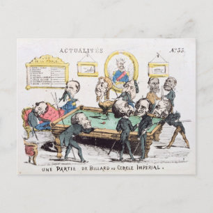 Une Partie de Billard au Cercle Imperial" Briefkaart