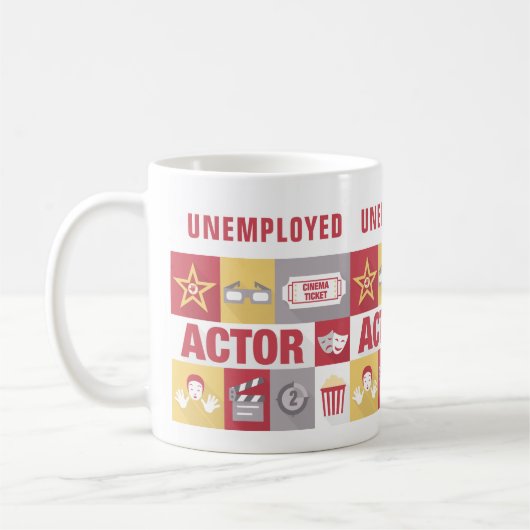 Unemployed Actor Iconic Designed Koffiemok (Links)