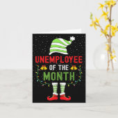 Unemployee Of The Month Funny Unemployed Christmas Kaart (Gele Bloem)