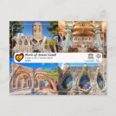 UNESCO - Antoni Gaud, Crypte in de Colonia G￼ell Briefkaart (Voorkant)