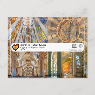 UNESCO - Antoni Gaudí - Sagrada Familia - Crypte Briefkaart