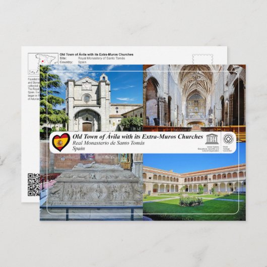 UNESCO - Ávila - Real Monasterio de Santo Tomás Briefkaart (Voorkant / Achterkant)