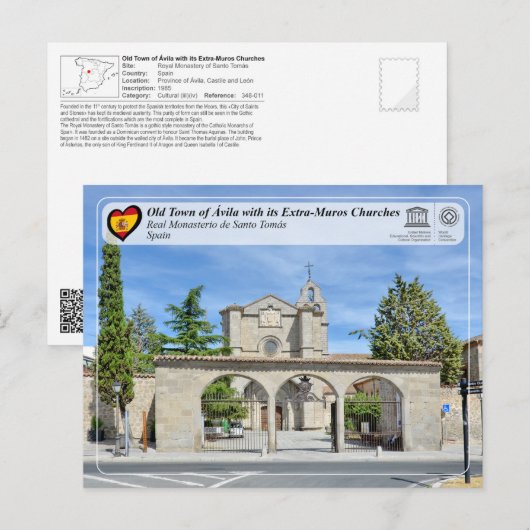 UNESCO - Ávila - Real Monasterio de Santo Tomás Briefkaart (Voorkant / Achterkant)