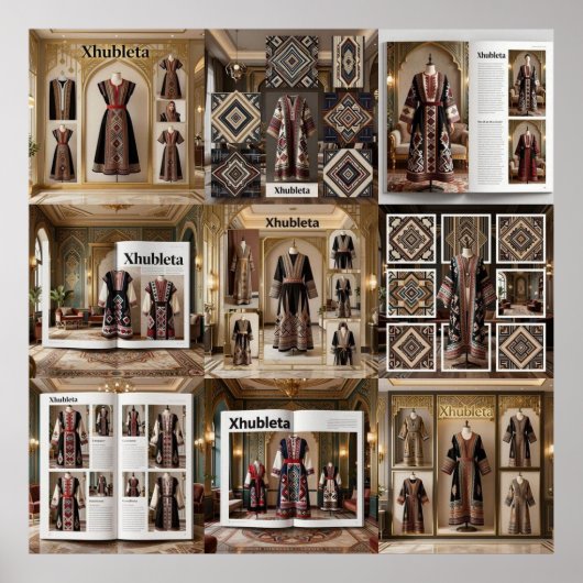 UNESCO Beschermde Albanese Couture Poster (Voorkant)