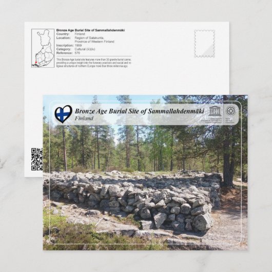 UNESCO - Brons Age Burial Site of Sammallahdenmäk Briefkaart (Voorkant / Achterkant)