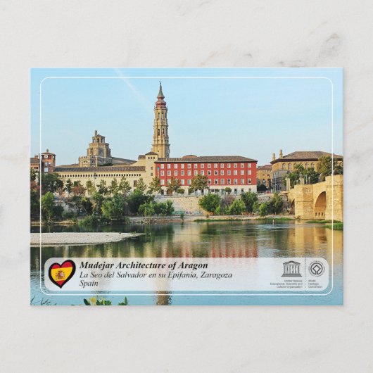 UNESCO Catedral del Salvador de Zaragoza (La Seo) Briefkaart (Voorkant)
