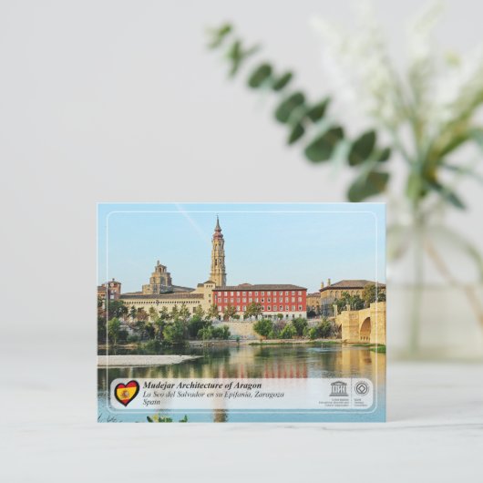 UNESCO Catedral del Salvador de Zaragoza (La Seo) Briefkaart (Staand voorkant)