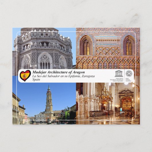 UNESCO Catedral del Salvador de Zaragoza (La Seo) Briefkaart (Voorkant)