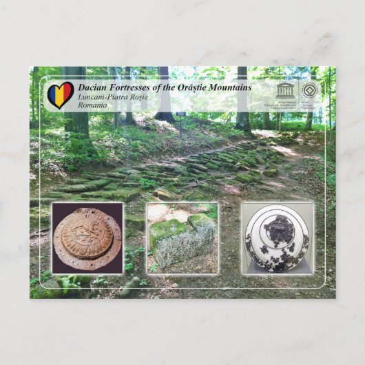UNESCO - Dacische forten - Luncani-Piatra Rosie Briefkaart (Voorkant)