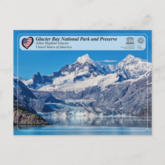 UNESCO - Glacier Bay NP - Johns Hopkins Glacier Briefkaart (Voorkant)