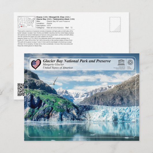 UNESCO - Glacier Bay NP - Margerie Glacier Briefkaart (Voorkant / Achterkant)