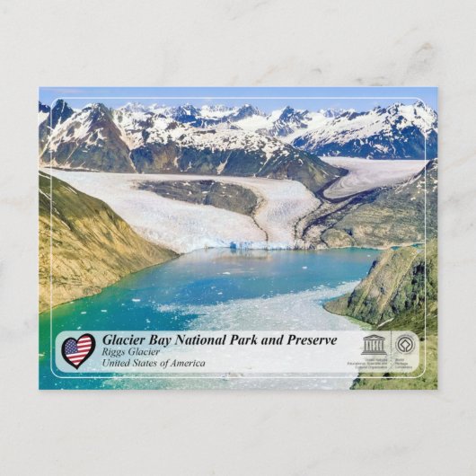 UNESCO - Glacier Bay NP - Riggs Glacier Briefkaart (Voorkant)