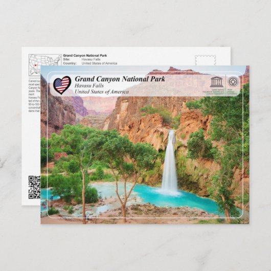 UNESCO - Grand Canyon National Park - Herfsten van Briefkaart (Voorkant / Achterkant)