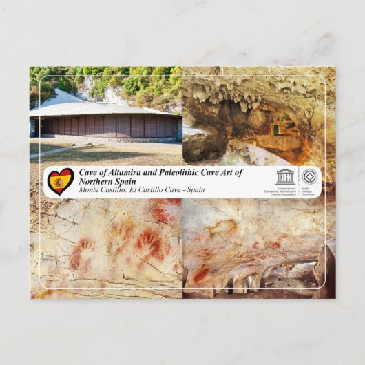 UNESCO - Grot van El Castillo / Cueva de El Castil Briefkaart (Voorkant)