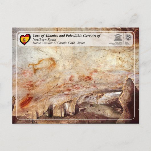 UNESCO - Grot van El Castillo / Cueva de El Castil Briefkaart (Voorkant)