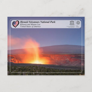 UNESCO - Hawaii Volcanoes - Mauna Loa en Kīlauea Briefkaart